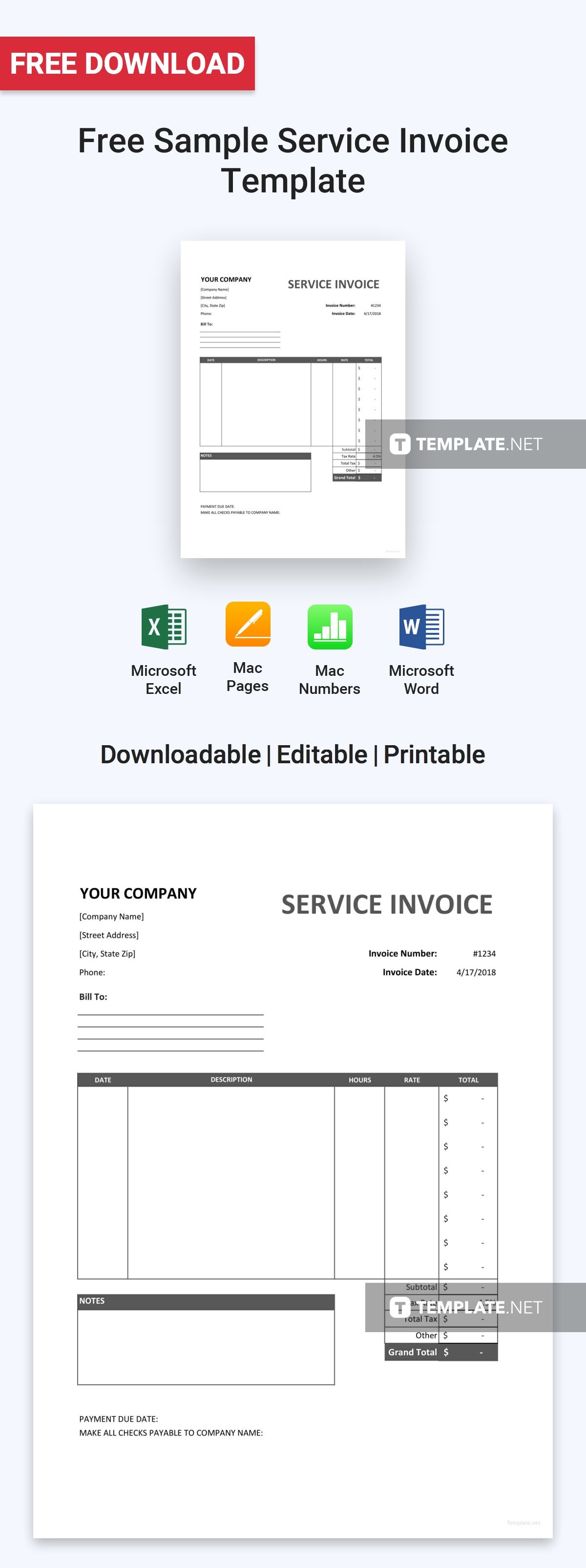 Sample hotel invoice template free invoice template for mac